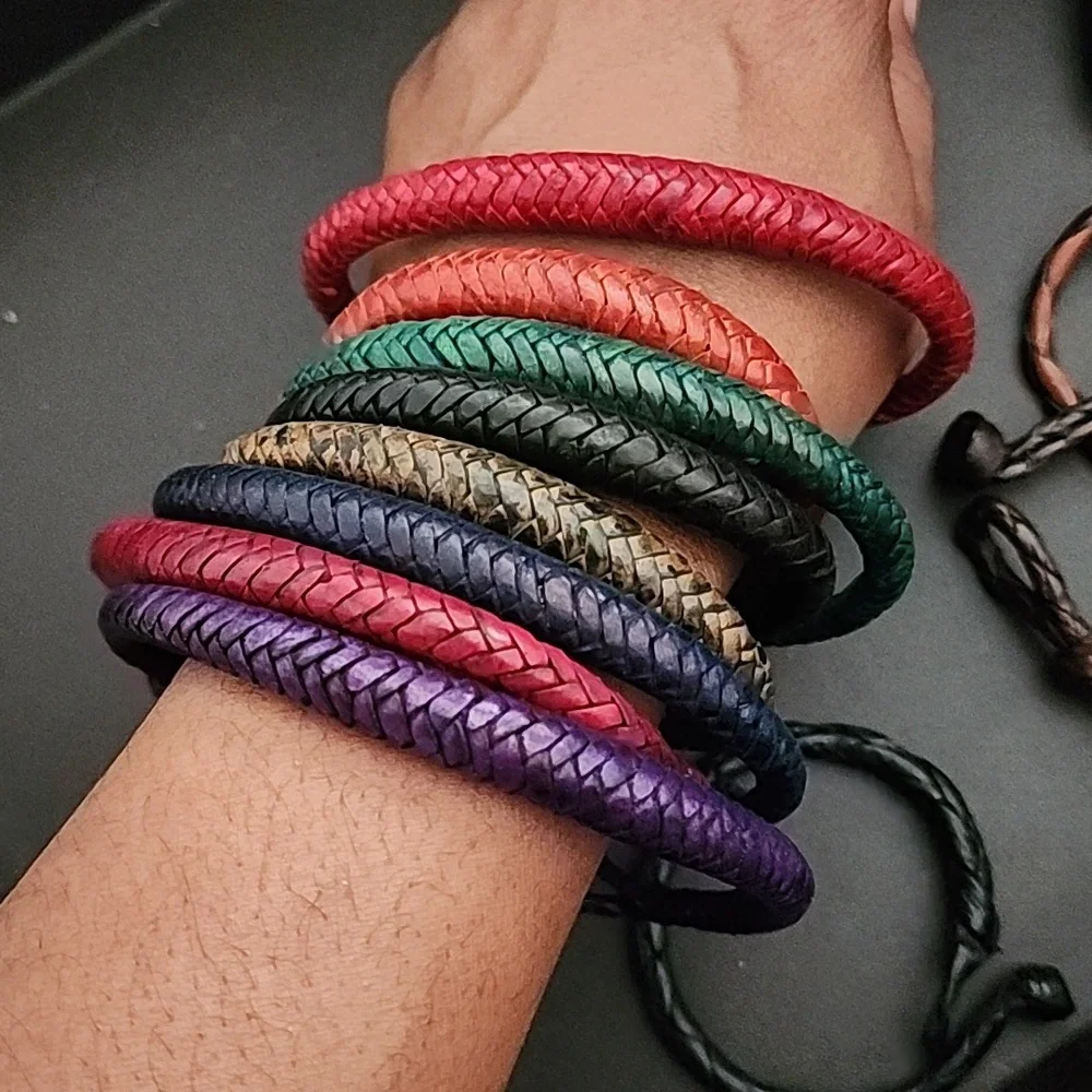 African Braided Leather Bracelet